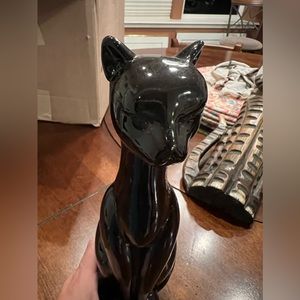 Vintage Retro Black ceramic cat Gottschalk